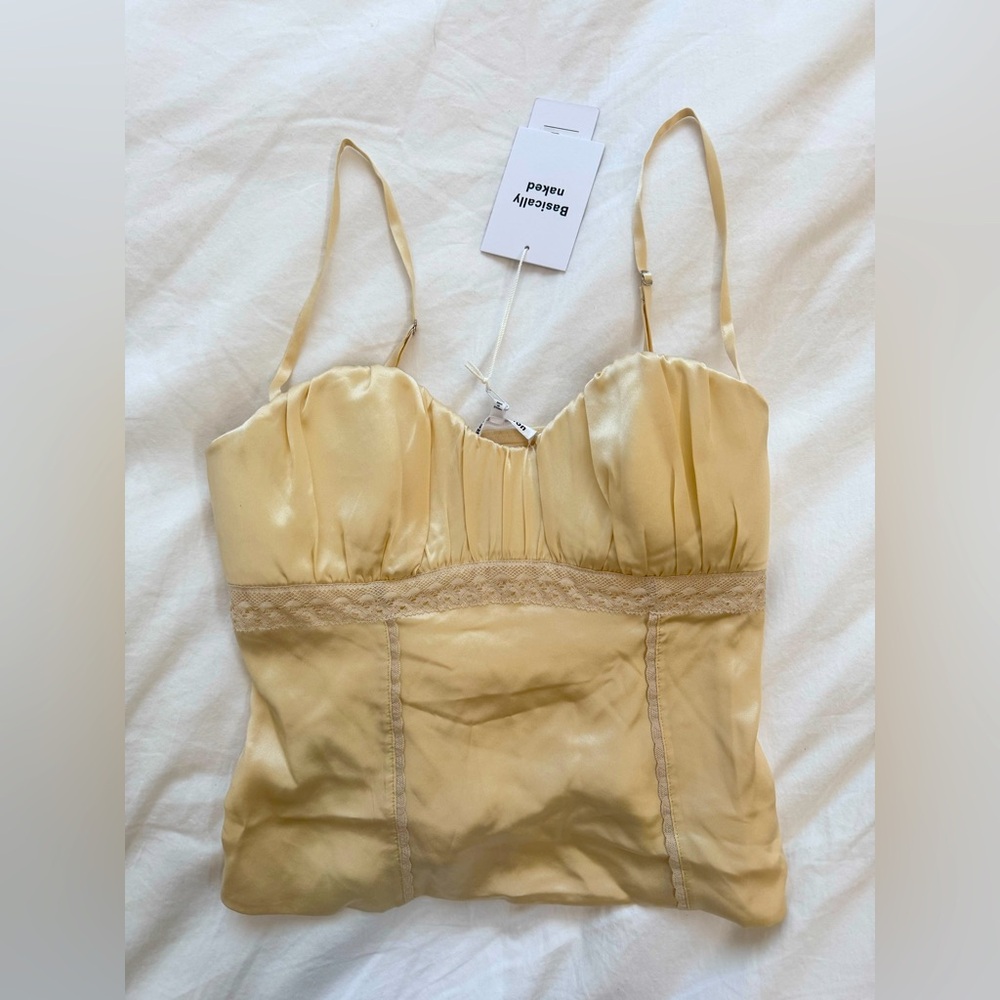 NWT reformation kessie silk top